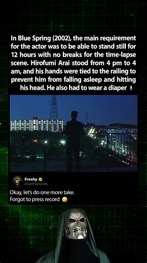 Impossible task for any actor in Blue Spring (2002)