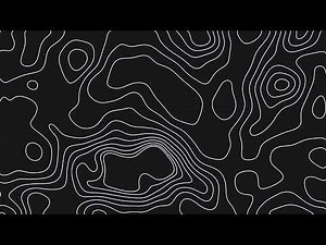 Modern abstract topographic map lines on dark background for science and technology themes