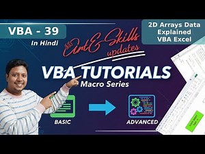 VBA - 39: 2D Static Arrays Explained - Part 2 | Read write full ranges | VBA Series | Learn Excel