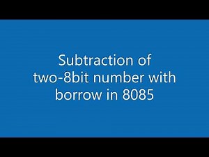 subtraction of two-8bit number with borrow in 8085 microprocessor through GNUSim-8085