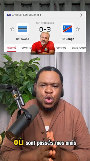 Mes frères 🇨🇩 Congolais, nous avons des choses à nous dire. On doit absolument parler de votre sélection et de votre sélectionneur. Premièrement, je tiens à féliciter le coach Desabre. Comme je l’avais dit dernièrement, c’est un coach qui maîtrise parfaitement son effectif et son groupe. Le Congo 🇨🇩 a aujourd’hui l’un des groupes les plus soudés et les plus compacts. La victoire d’hier face au Botswana montre à quel point il y a de la profondeur dans cet effectif. Avec une équipe bis, battre