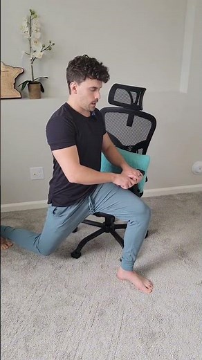 Hip Flexor Stretch on Chair Micro Workout for Desk Pros