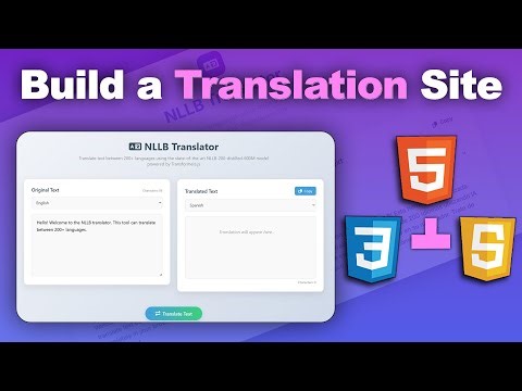 Build AI Translation Website Using HTML, CSS & JavaScript | DeepSeek API Tutorial