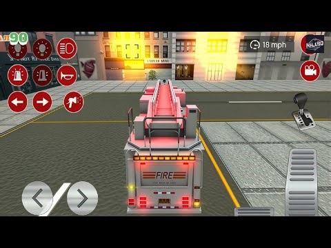 Fire Truck City Rescue Simulator - 911 US Emergency Fire Truck Driving 3D - Android Gameplay
