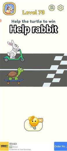 #level 73 solve #rabbit WIN #YK GAMING #