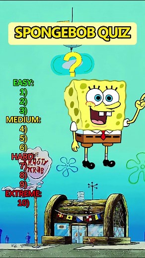 Spongebob quiz | Pt. 4 #quiz #quiztime #trivia #spongebob #brainteaser #test #fyp #foryou #foryoupage #trivial