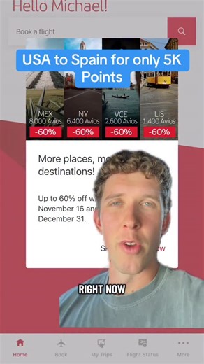 Credit Michael - Leverage Credit for Travel/Business on Instagram: "I just found one of the best flight deals of the year — Iberia is running a sale where you can fly from the U.S. to Madrid for only 6,400 Avios. But here’s where it gets even better… there’s an ongoing Chase transfer bonus, which means you can book that same flight for just 5,000 Chase points. That’s insane value — you’re essentially turning 5,000 points into a $500 flight, getting a 10¢ per point redemption. Sure, it’s an econo