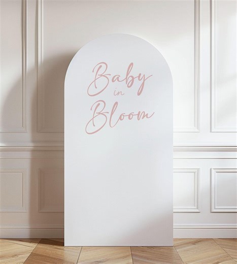 Baby in Bloom Shower Arch Backdrop: Custom Colors Printed Foamboard - Etsy