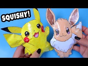 Pokemon Go Paper Squishy DIY! Pikachu and Eevee