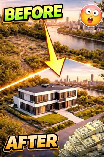 They Built a Modern House Here… With This View?! 😱🌅 #timelapse #home #drone #architecture #shorts