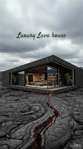 Luxury Lava House in the Middle of a Volcano | Cinematic Modern Architecture