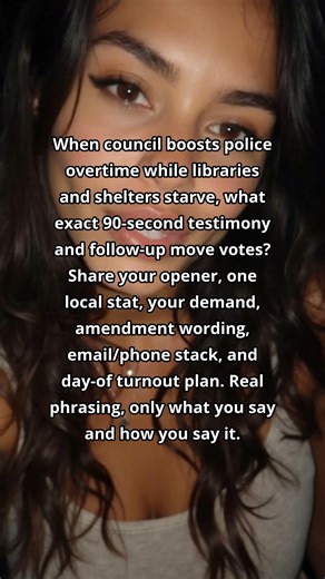 Social Justice: What’s your city-budget testimony script?