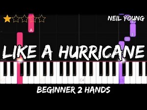 Neil Young - Like A Hurricane - Easy Beginner Piano Tutorial - For 2 Hands
