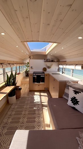 In 6 months we built a school bus into our dream home. Nearly killed us. Tried to quit, half joked about setting it on fire. Ran out of funds so took on another job, worked on the bus evenings and weekends. Had help from friends and family & FINALLY FINISHED IT! #busbuild #skoolieconversion #skooliebuild