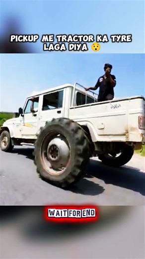 | PICKUP ME TRACTOR KE TAYAR LAGA DIYA 😯 #virelshorts #shocking #automobile #shorts