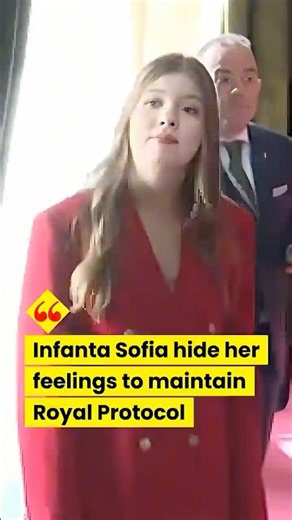 Infanta Sofia’s silent struggle during Royal event! #royalspain #spain #letizia #leonor #sofia