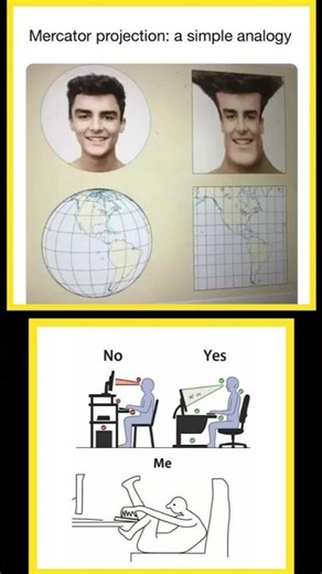Mercator Projection Explained in the Most Relatable Way#youtubeshorts #subscribe