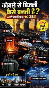 How Electricity Is Made from Coal? |Coal Power Plant Explained#electricity#coal #emi#current#shorts