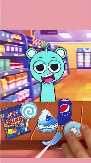 💙 Sprunki Blue Food Mukbang | Sprunki Sky Eats Blue | Sprunki Challenge!