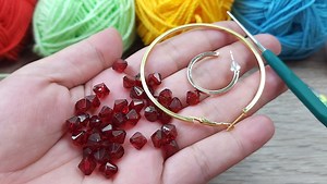 I made a wonderful crochet pattern on hoop earrings, I bought 150 orders, this is great | Nurgül İle El Sanatları