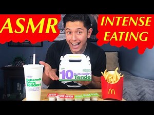 ASMR McDonald’s Chicken Tender FEAST! (Intense Eating Sounds & Whispering!)