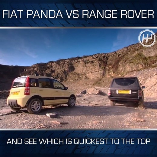 Tom Ford puts the Fiat Panda 4x4 against the powerful Range Rover! | Fifth Gear