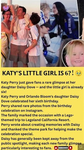 Can you believe Daisy is already 6?Katy Perry's Daughter Turns 6 in Rare Family Birthday Photos!
