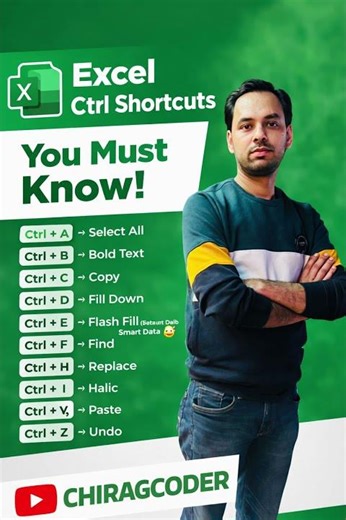 Top 10 Excel Ctrl Shortcuts You Must Know! #excel #excelshorts #exceltips #trending #youtubeshorts