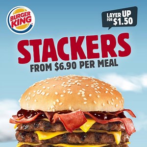 1.4K views · 61 reactions | How high can you build your Stackers? At BK, “very high” is the answer! Can you count how many patties we’ve got here? #BurgerKingSG | Burger King Singapore | Facebook