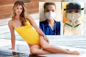 Nurse Maggie Rawlins sizzles in yellow swimsuit on break from Covid frontline