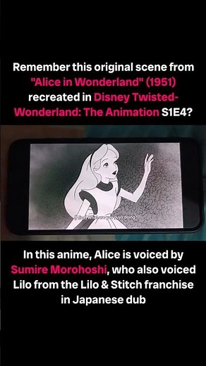 Remember this original scene from #AliceInWonderland, recreated in #TwistedWonderland anime? #ツイステ