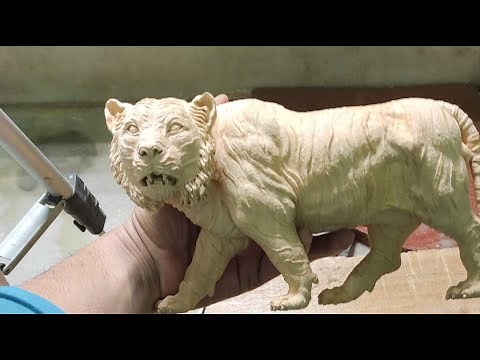 LIVE: Tiger Wood Carving Tutorial – Part 12 | Realistic Tiger Step-by-Step