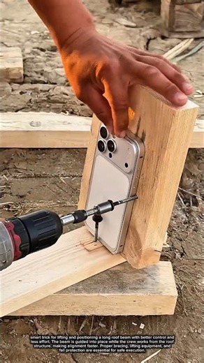 Smart Trick for Positioning a Long Roof Beam!