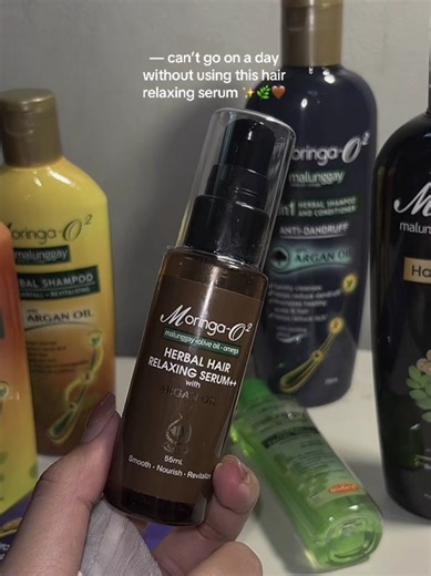 Smooth hair days, every day! ✨ The Moringa-O2 Hair Serum helps tame frizz and flyaways, add shine, and leave hair feeling soft and lightweight, perfect for daily finishing or heat-styling prep 💚 #moringao2 #morcareforhair #hairserum #hairtok #budolfindsph #fyp