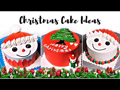 Christmas Cake Decorating Ideas for Beginners | Easy Tutorial Using Whipped Cream