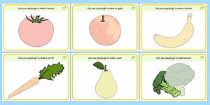 Fruit and Vegetable Modelling Dough Mats