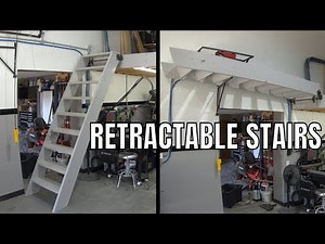 Retractable Garage Loft Stairs Using A Harbor Freight Hoist