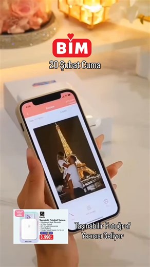 Gözde Güler on Instagram: "20 Şubat Cuma Günü Bim’e Taşınabilir Fotoğraf Yazıcısı Geliyor🤩 15 adet Zink Fotoğraf Kağıdı Dahil, 5x7,6 cm ebatında🥰 Aktüel ve online indirimler için @gozdeyleindirim takip etmeyi unutmayın☘️ #bimaktüel #fotoğrafyazıcısı #keşfettt Aktüel indirim bim a101 çeyiz reklam İşbirliği yoktur, bilgi amaçlıdır"