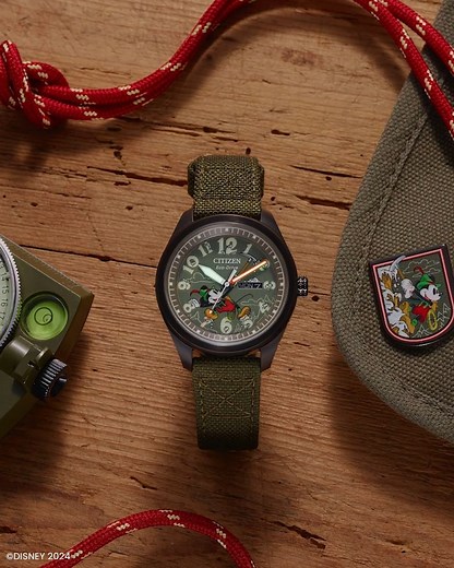 Citizen Watch Company on Instagram: "Disney & Citizen present… The Alpine Mickey Box Set ⛰️ The always adventurous, and dare we say stylish, Mickey Mouse climbs new heights with this boxed set inspired by the short 1936 animated film “Alpine Climbers.” The olive green dial designed by Disney artist, @jeffshelly23 and complimentary silver-tone collectible pin with enamel artwork will make a towering addition to any Disney watch collection. #disneyxcitizen"