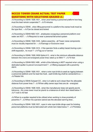 Nccco Tower Crane Actual Test Paper Questions With Solutions video