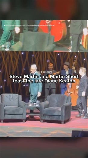 No words needed! ❤️ Steve Martin and Martin Short gave a heartfelt toast to Oscar-winning actor Diane Keaton, who died at age 79 over the weekend. 📹: John Katsilometes/columnist Neon/Las Vegas Review-Journal (@johnnykats1) | Today Show
