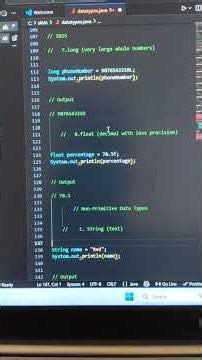 Java Variables & Data Types