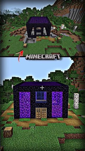 i destroy a nether portal house in minecraft 😭#minecraft #gameplay #shortvideo #gaming #shorts
