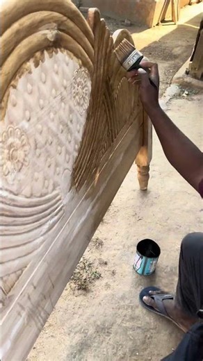 Wooden bed paint design 😱#shorts