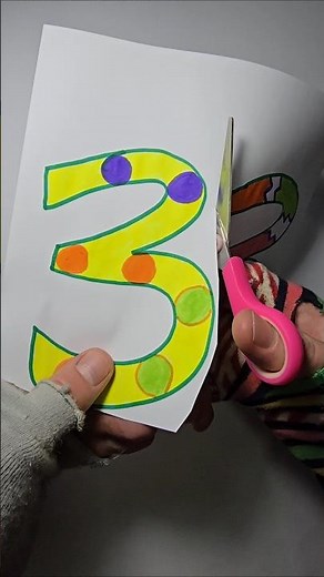 Perfect Number Thirty-Three Cut ✂️ #papercraft #artandcraft #diy