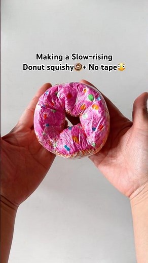 💖DIY Tutorial💖 Making a Slow-rising Donut Squishy🍩 + No tape😚 #howto #diy #squishy #papercraft