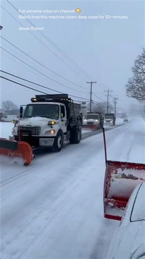 Relaxing Heavy Machines Clearing Deep Mountain Snow #shorts #snow #snowremoval