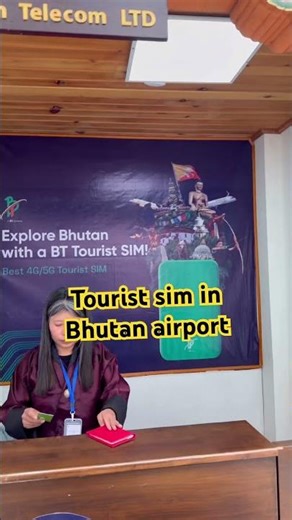 Tourist SIM card in Bhutan airport #shorts #bhutan