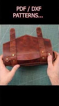Leather Messenger Bag PDF/DXF Patterns #leathercraft #leather #handstitched #diy #handmade