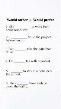 Would Rather vs. Would Prefer | Speak English Naturally | Grammar Quiz | Learn Faster | Watch!